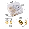 100Pcs 4 Style Non-magnetic Synthetic Hematite & Tibetan Style Alloy Multi-Strand Links DIY-YW0007-28-3