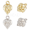 BENECREAT 10Pcs 2 Colors Long-Lasting Plated Brass Charms KK-BC0009-34-1