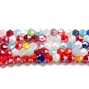 Opaque Solid Color Electroplate Glass Beads Strands EGLA-A039-P4mm-A16-1