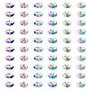 100Pcs Plastic Glass Rhinestone European Beads KY-TADJ0001-02-2