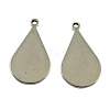 Tarnish Resistant 201 Stainless Steel Teardrop Pendants STAS-S014-1