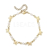 304 Stainless Steel & Shell Pearl Link Bracelets for Women BJEW-JB14096-3