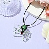 Braided Glass Seed Bead Spider Pendant Necklaces NJEW-MZ00036-03-2