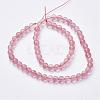 Cherry Quartz Glass Beads Strands Z0ND1012-2