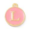 Golden Plated Alloy Enamel Charms X-ENAM-Q437-14L-1