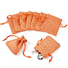 20Pcs Rectangle Polyester Imitation Burlap Packing Pouches Drawstring Bags ABAG-TA0001-96B-1