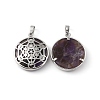 Natural Amethyst Pendants G-P498-04P-26-2