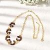 Brass Enamel Pendant Necklaces NJEW-B157-07G-03-1