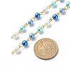 Handmade Glass Pearl Round Beaded Chains AJEW-SZ0002-40B-3