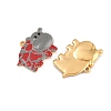 304 Stainless Steel Enamel Pendants SA-CBA275E-02G-2