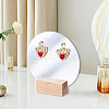 4 Bags Round Acrylic Couple Earring Display Stands EDIS-SC0001-17A-7