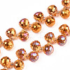 Transparent Glass Beads Strands GLAA-T006-14C-1
