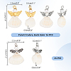 48Pcs 3 Styles Spiral Shell Angel Pendants FIND-PH0020-54-2