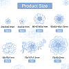  20Pcs 7 Style Flower Organgza Lace Embroidery Ornament Accessories DIY-NB0007-55-2