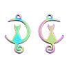 Ion Plating(IP) 201 Stainless Steel Pendants STAS-N098-081M-1