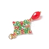 Christmas Glass Pendants PALLOY-MZ01051-01-4