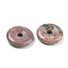 Natural Rhodonite China Safety Buckle Pendants LS-G-B052-01-2