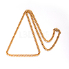 201 Stainless Steel Twisted Chain Curb Chain Necklaces X-NJEW-L416-05G-2