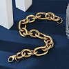 Ion Plating(IP) 304 Stainless Steel Cross Chain Bracelets BJEW-L634-11G-5