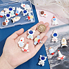   20Pcs 10 Styles Space Theme Opaque Resin Pendants FIND-PH0006-16-3