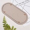 PU Leather Oval Long Bottom for Knitting Bag FIND-WH0032-01C-7