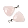 Natural Rose Quartz Pendants G-L614-D04-P04-2