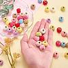 50Pcs 10 Colors Polyester European Beads FIND-SZ0019-29-3