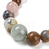 Natural Mixed Stone Round Beads Bracelets & Necklaces Sets SJEW-L132-21-2