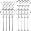 10Pcs Iron Bar Beadable Keychain KEYC-SC0001-76-1