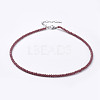 Faceted Rondelle Glass Beaded Necklaces NJEW-JN02568-06-1