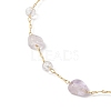 Handmade Natural Amethyst Beaded Chains Earring & Necklaces Sets SJEW-JS01342-02-4