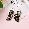 Natural Black Lip Shell Dangle Earrings X1-EJEW-JE04371-2