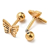 Ion Plating(IP) 304 Stainless Steel Stud Earrings EJEW-Z034-12G-2