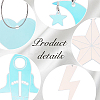 5 Pairs 5 Styles Rainbow Color Acrylic Dangle Earrings with Iron Pins EJEW-AN0003-62-3