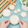 3 Sets 3 Style Wooden Basket Bottoms DIY-GF0004-75-3