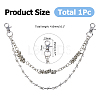 1Pc Zinc Alloy Thorn Double Layer Chain Belts for Pants HJEW-HS0001-09-2