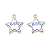 Printed Brass Pendants KK-CBA42CA-08G-02-1