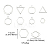 10Pcs Alloy Open Back Bezel Pendants and Links PALLOY-YWC0002-01S-5