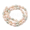 Electroplate Opaque Glass Imitation Pearl Bead Strands EGLA-H113-05D-2