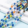Oval Handmade Millefiori Glass Beads Strands LK-R004-85-4