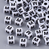 White Opaque Acrylic Beads MACR-R869-02M-1