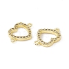 Brass Micro Pave Clear Cubic Zirconia Connector Charms KK-E068-VC080-3