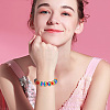 40Pcs Pride UV Plating Rainbow Iridescent Acrylic European Beads MACR-SC0002-66-6