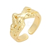 Rack Plating Brass Cuff Rings for Women RJEW-M028-61G-2