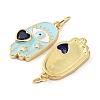Rack Plating Brass Enamel with Glass Pendants X-KK-B076-11G-2