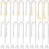 8 Pairs 2 Colors 304 Stainless Steel Earring Findings STAS-BBC0009-72-7