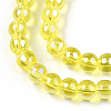 Electroplate Transparent Glass Beads Strands GLAA-T032-T4mm-AB12-2
