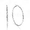 304 Stainless Steel Big Hoop Earrings STAS-F034-18A-2