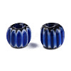 Handmade Lampwork Chevron Beads Strands LAMP-N023-003-01-3