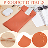 2Pcs 2 Colors PVC Imitation Leather Eyeglass Cases ABAG-CN0001-65-6